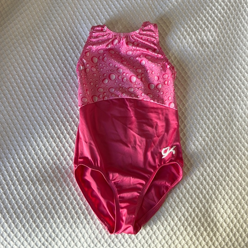 GK Elite CM gymnastics leotard, pink